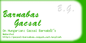 barnabas gacsal business card